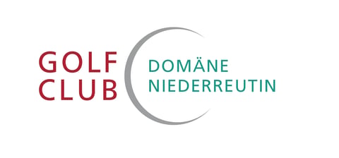 Golf Club Domane Niederreutin logo with burgundy text and circular design element